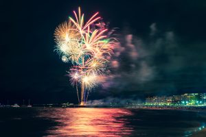 fireworks on beach