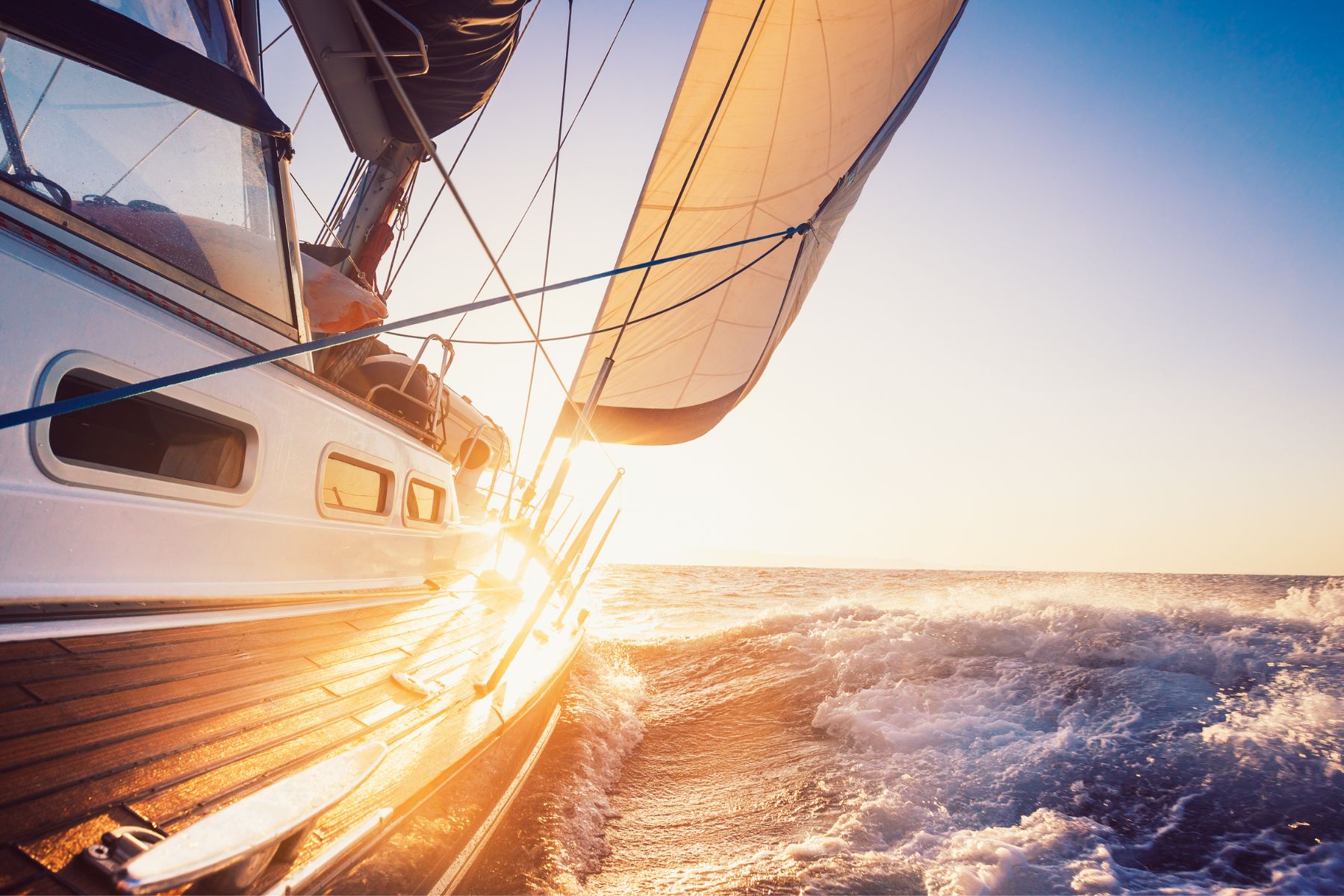 boat charters at sunset