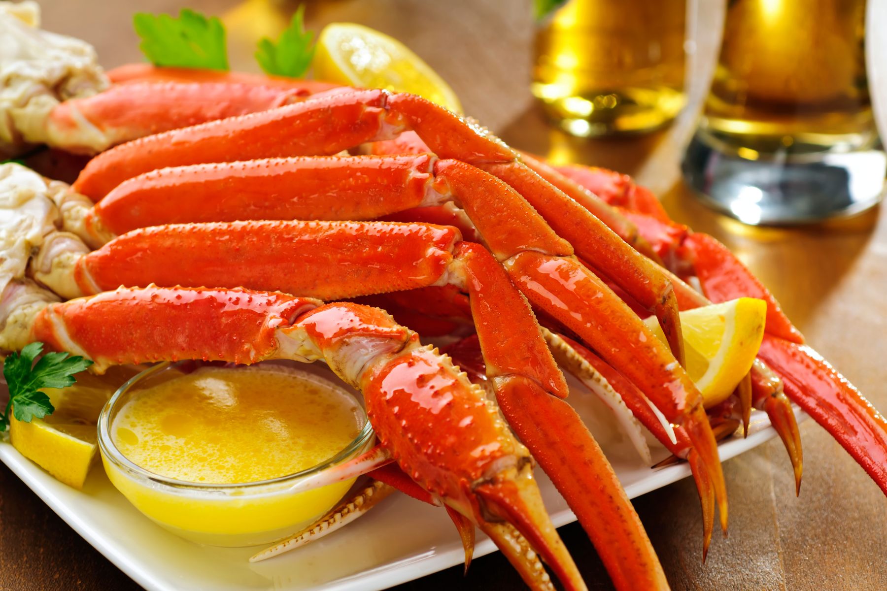 crab legs with corn and butter