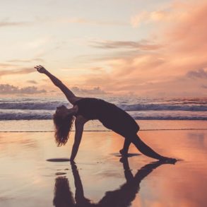 woman practicing during her yoga retreat on 30A