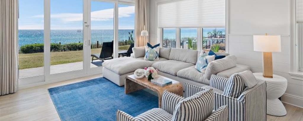 gulf-front vacation rental interior