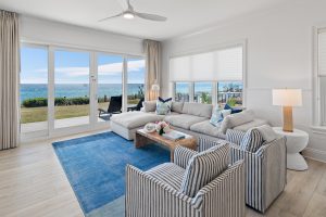 30a vacation rental living room overlooking Gulf