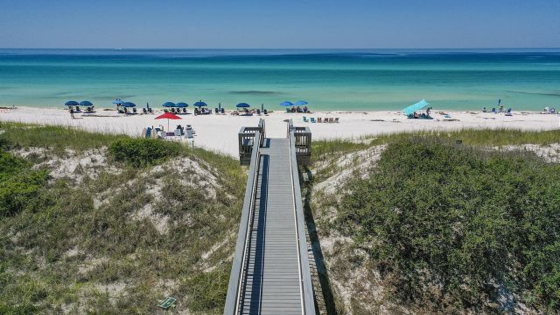boardwalk to beach on 30a
