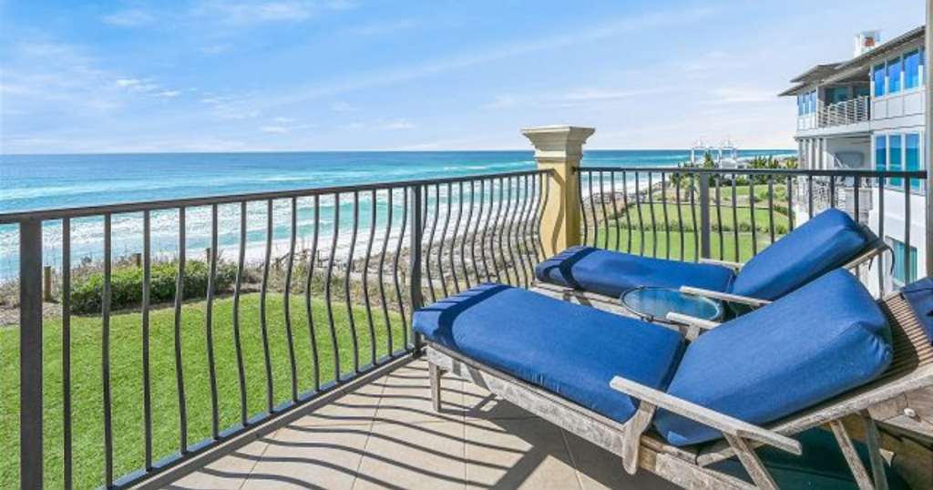 balcony view from 30a vacation rental